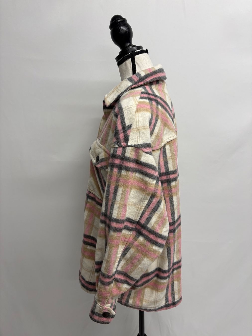 Zara Blusen: Zara Oversize Shacket Holzfällerhemd M rosa creme – Neu (gemäss Beschreibung) aus Regensdorf von secondchancefashion 2