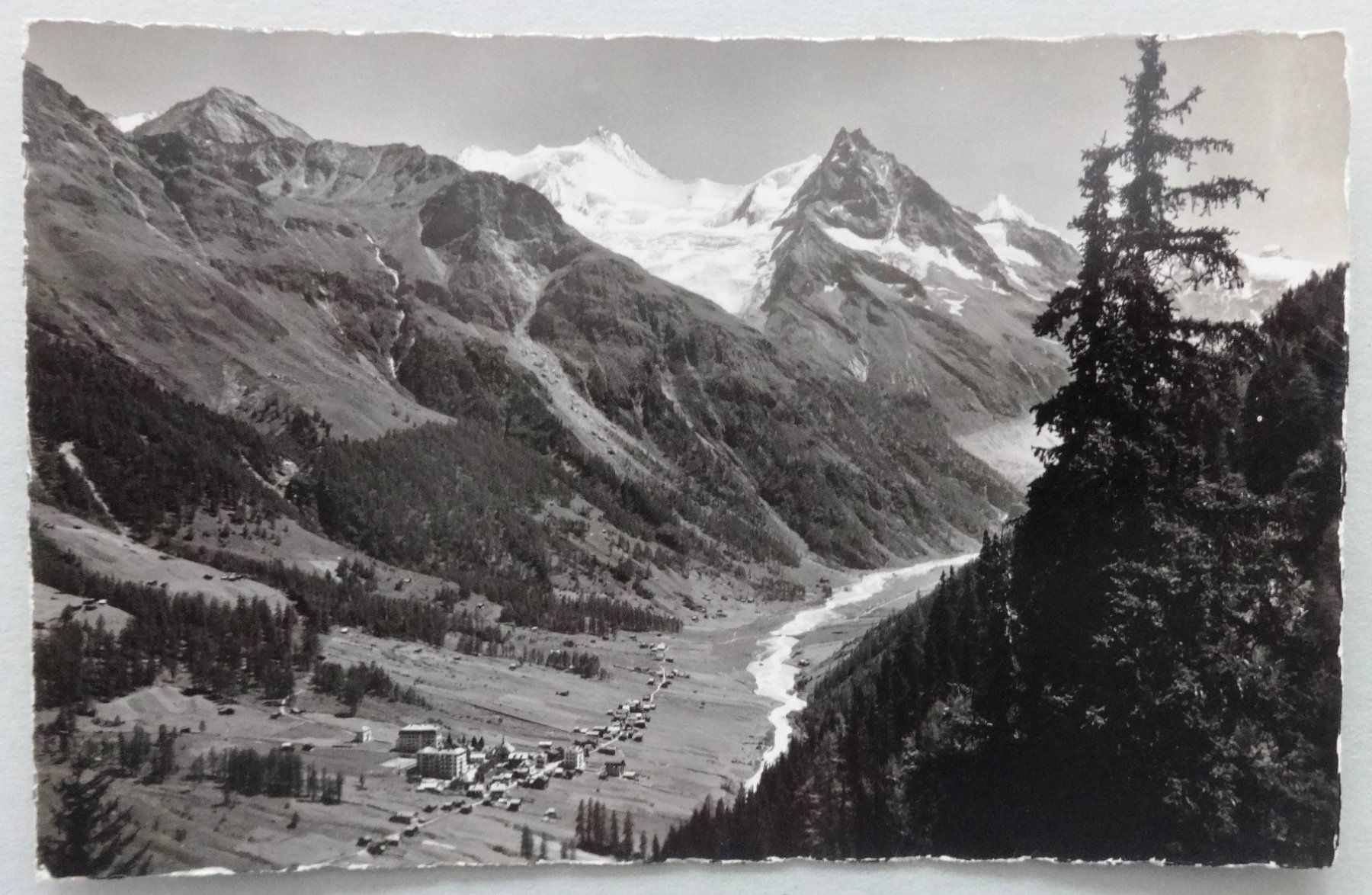 Cartoline postali: Zinal, Rothorn - Besso - Gabelhorn - Cervin – Usato da Fétigny venduto da Billy2miny