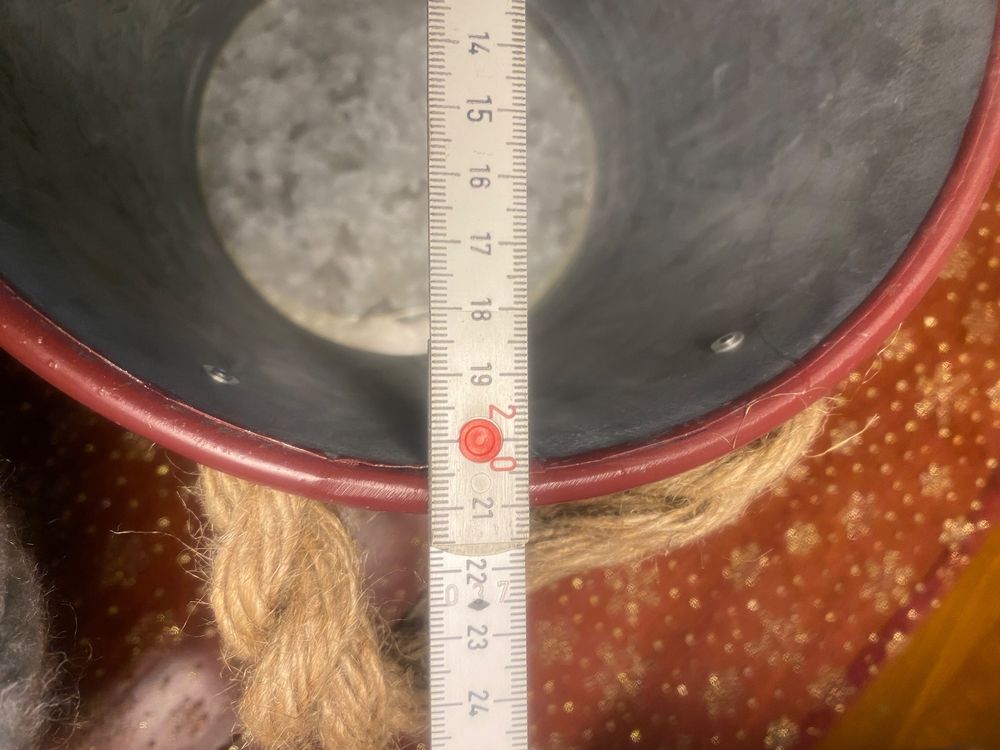 NEU Topf Übertopf Deko Blumentopf Blech Metall-652 4