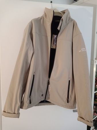 HV Polo Softshell Jacke, Gr XXL, neu, beige / hellbraun