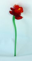 Mundgeblasene, handgefertigte Glasblume - 35.0cm