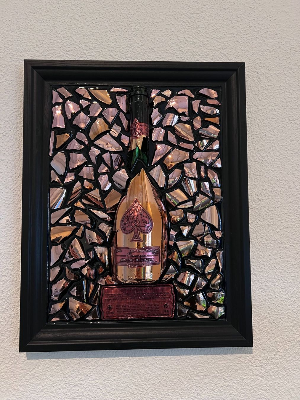 Wein: Armand de Brignac Rosé Handgemachtes Wandbild Champagner – Neu (gemäss Beschreibung) aus Mägenwil von Jan.k02