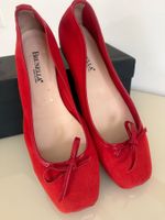 BALLERINAS ROT LEDER GR.40