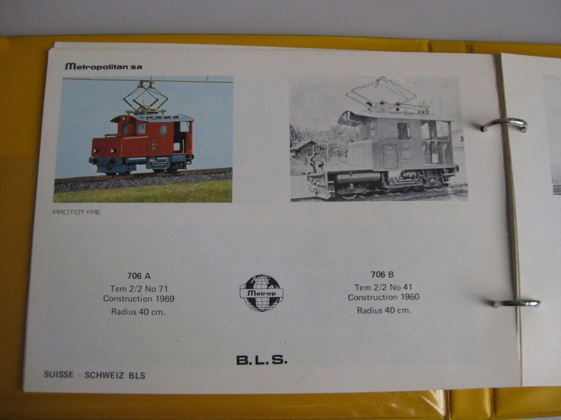Metropolitan Modellini di ferrovie: Metrop Katalog Blau,  1978 – Usato da Buchs ZH venduto da swiss-train 2