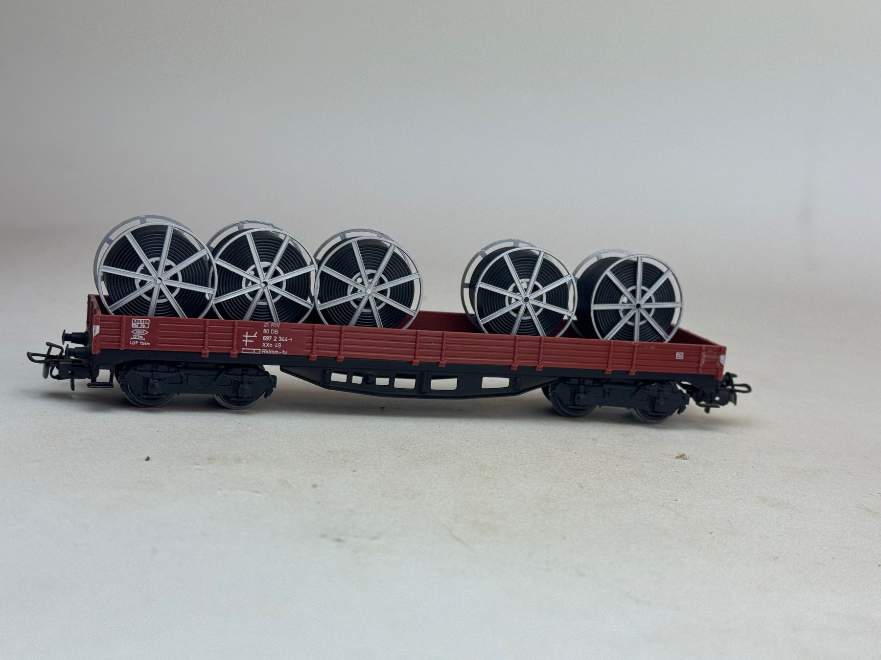 Märklin Modelleisenbahnen: VE1- Märklin Flachwagon mit Kabelrollen – Gebraucht aus Elm von Wikmtz 2