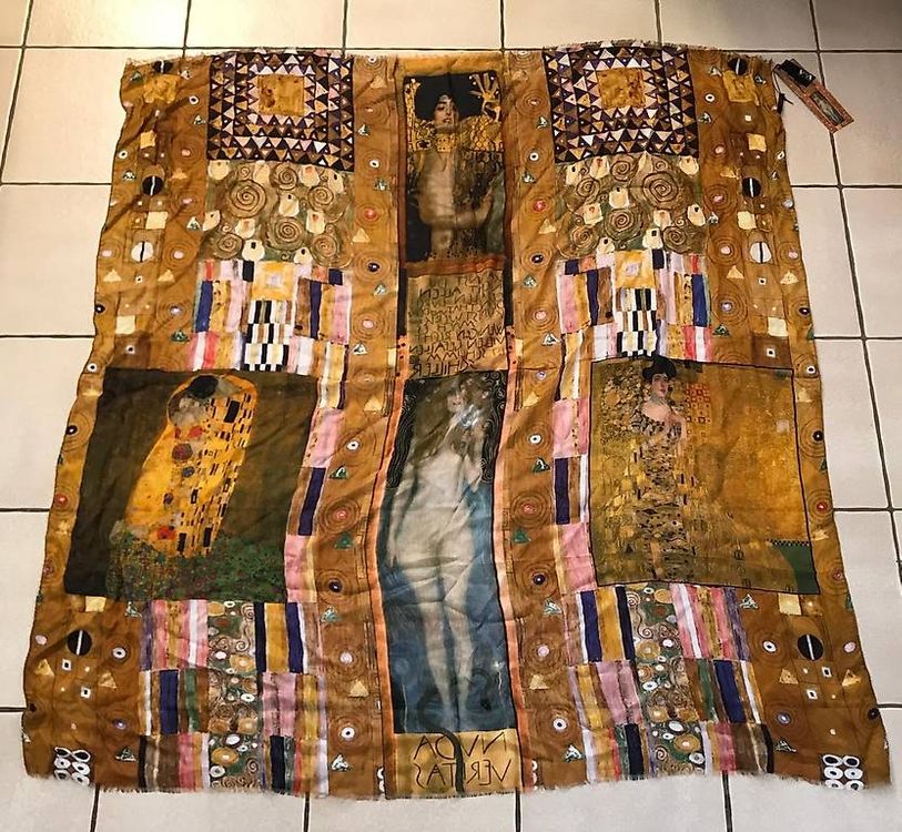 Foulard & Sciarpe: Damenschal - Foulard Vestilarte Gustav Klimt 145 cm x 145 cm – Usato da Günsberg venduto da Peso1