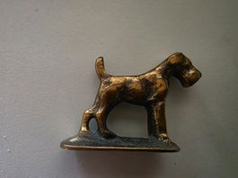 Figur Statue Hund Metall 4 cm 62 Gramm Terrier