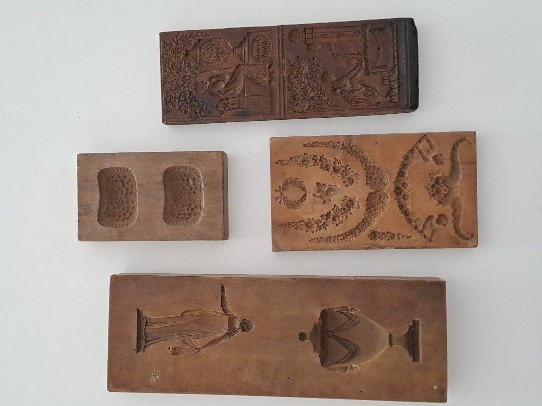Backformen: 4x antike Tirggel Model - Diverse Motive – Gebraucht aus Zürich von Michel1896