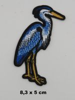 KRANICH - Aufnäher - Aufbügler - Stickerei - 8,3x5cm