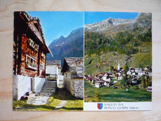 Cartoline postali: Saluti da Bosco-Gurin, 6818 – Usato da Rieden SG venduto da Brockehuesli