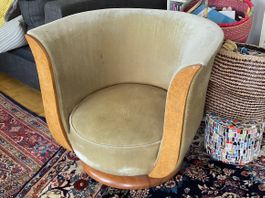 One Rare ArtDeco Lounge Chair | Hotel Le Malandre, Belgium
