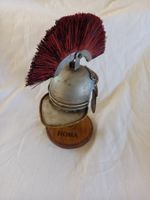 Mini-casque romain impérial en métal avec crête rouge
