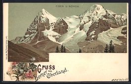 Litho Eiger, Berner Oberland, Panorama m