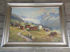 OELGEMÄLDE ENRICO JANIN LÖTSCHENTAL EISTEN SCHIENHORN WALLIS