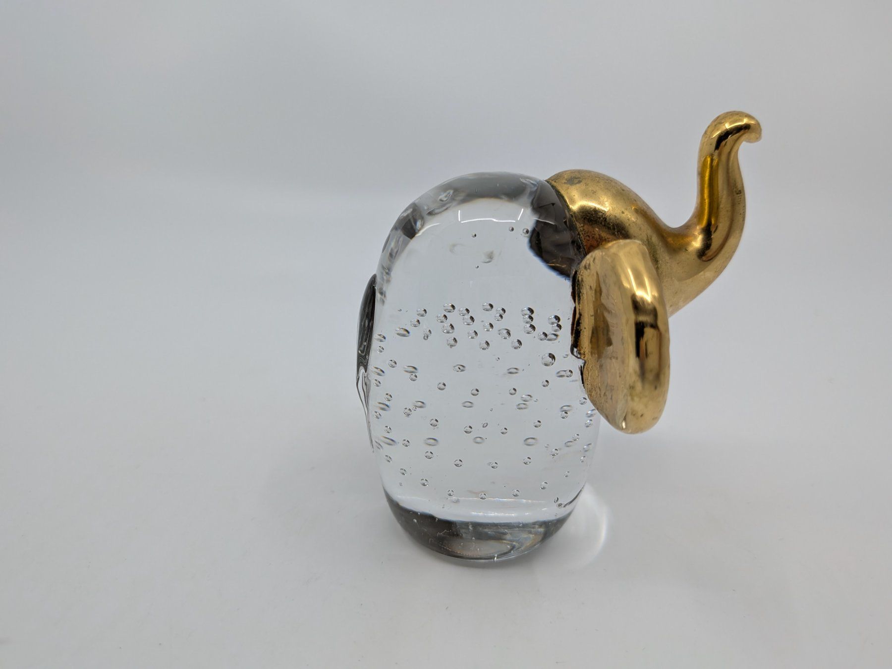 Statuette: Kleiner Elefant Glas und Messing – Usato da Emmen venduto da magelan 3