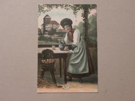 Karte Frauenfeld TG Trachten Frau 1900
