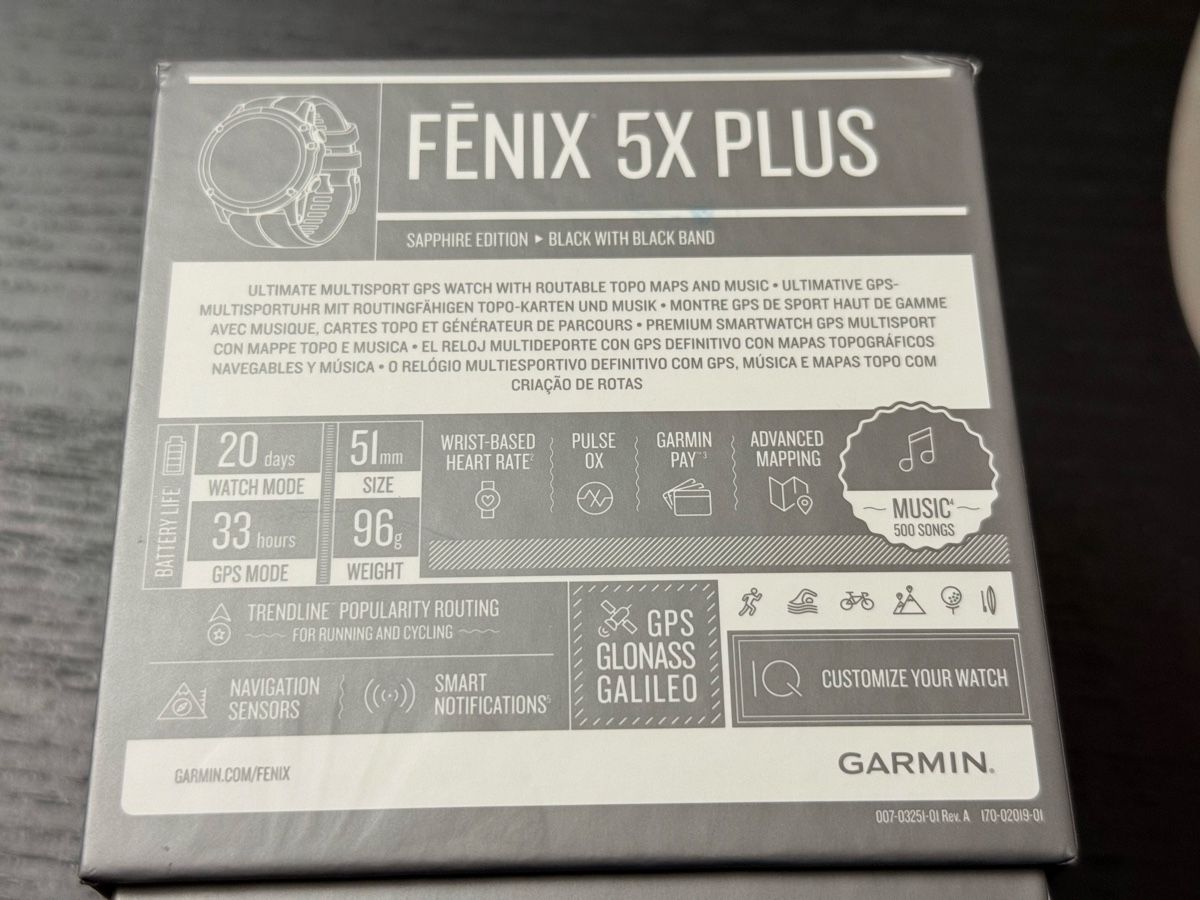 Garmin Smartwatch: Garmin Fenix 5X Plus Sapphire Edition – Usato da Glattpark(Opfikon) venduto da jos_fj2q 2