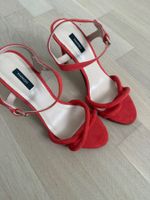 Sandalen Mango Gr. 37 rot orange Heels