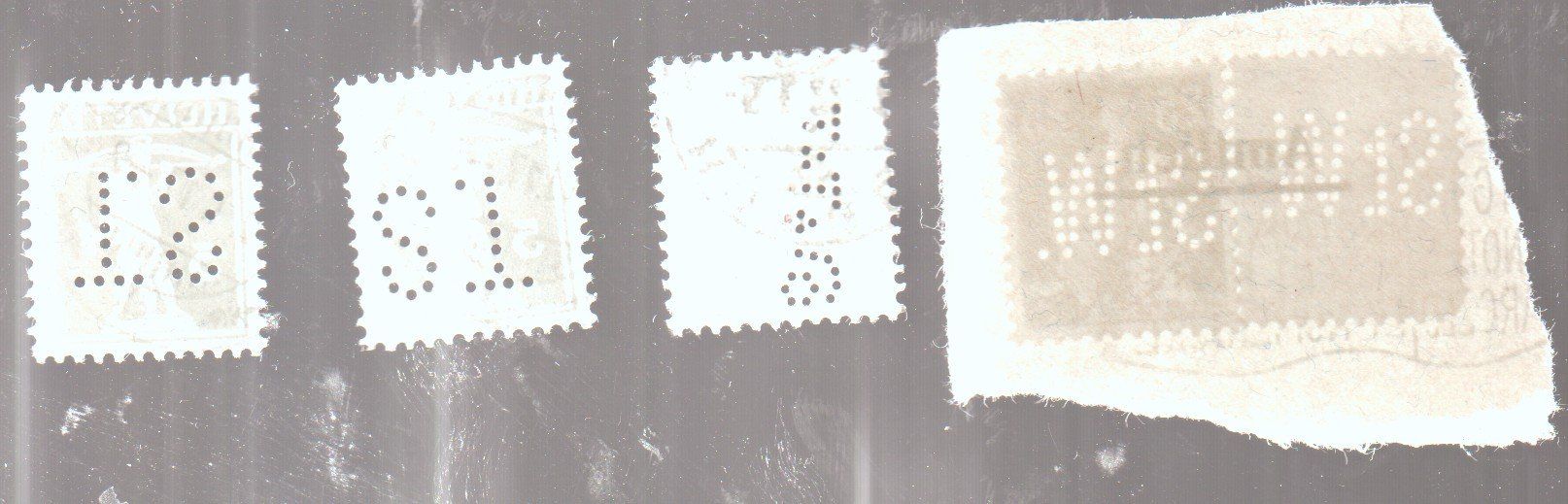 Alle Briefmarken: Los mit Perfins CH – Gebraucht aus Biel/Bienne von Destockweb 1