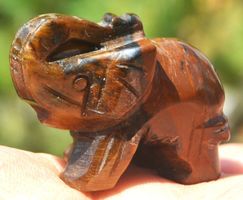 Deko - Heilsteine T-386 – Elefant – Tigerauge