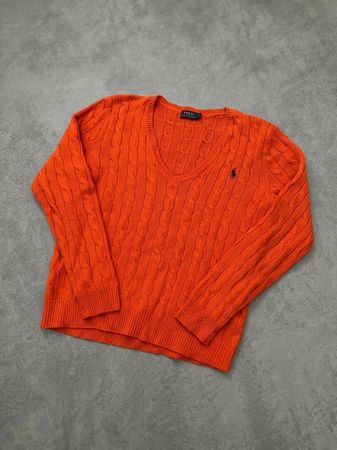 Pull torsadé Ralph Lauren orange 🟠