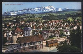 Uzwil, Gesamtansicht mit Bahnhof und S