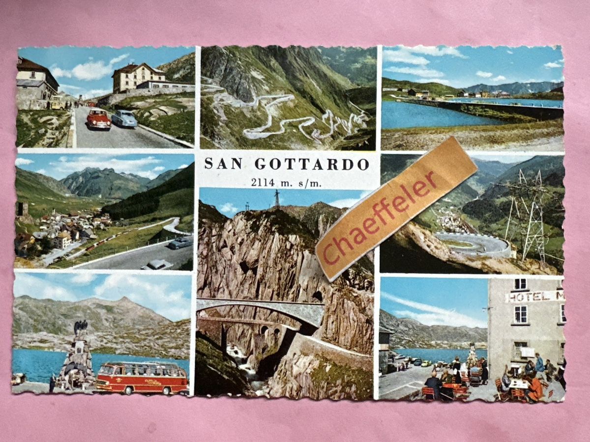 Cartoline postali: 1961 San Gottardo – Usato da Zürich venduto da Chaeffeler