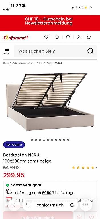 Betten: Bett 160x200cm – Gebraucht aus Zürich von mirjam.calegari 3