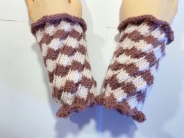 Pulswärmer, Mittli, Amedisli.   -  Farbe: Altrosa/rosa