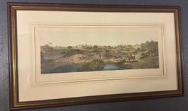 Antiker englischer Jagdstich „Fox Hunting – Plate 2“
