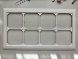 Hager Kallysto 2x4 8-fach Abdeckrahmen horizontal