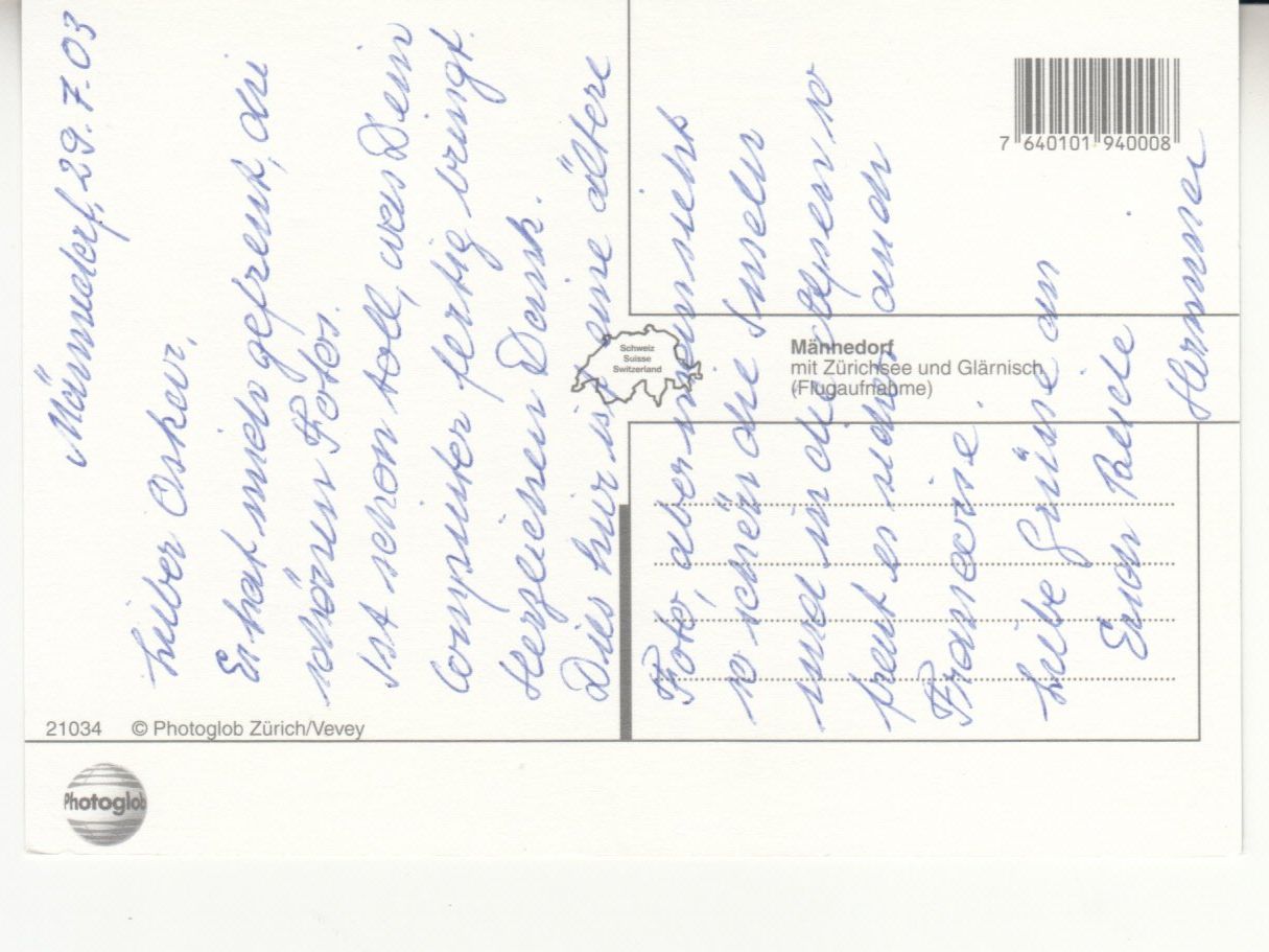 Cartes postales: Männedorf 2003 – D'occasion à Bürglen TG par StampGraf 1