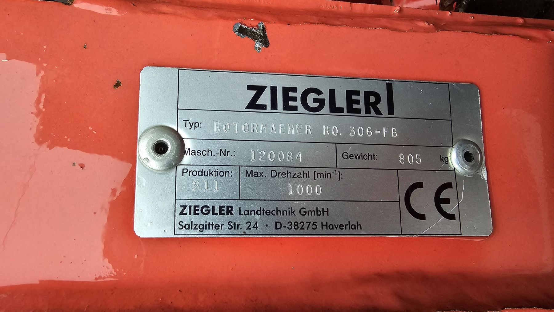 Tutte le macchine: 3m Trommelmähwerk Ziegler – Usato da Zeglingen venduto da Chluefi25 1