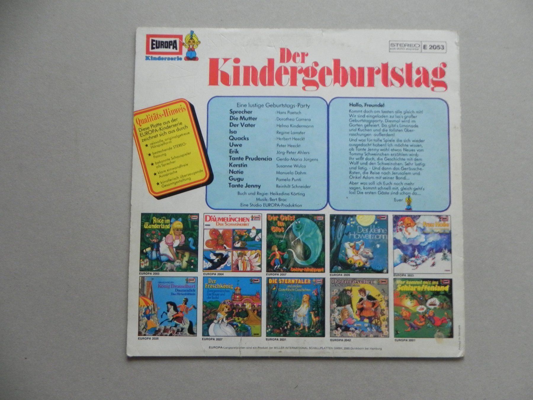 Dischi in vinile: LP Der Kindergeburtstag Party ca. 1975 – Usato da Siebnen venduto da krimsie 1