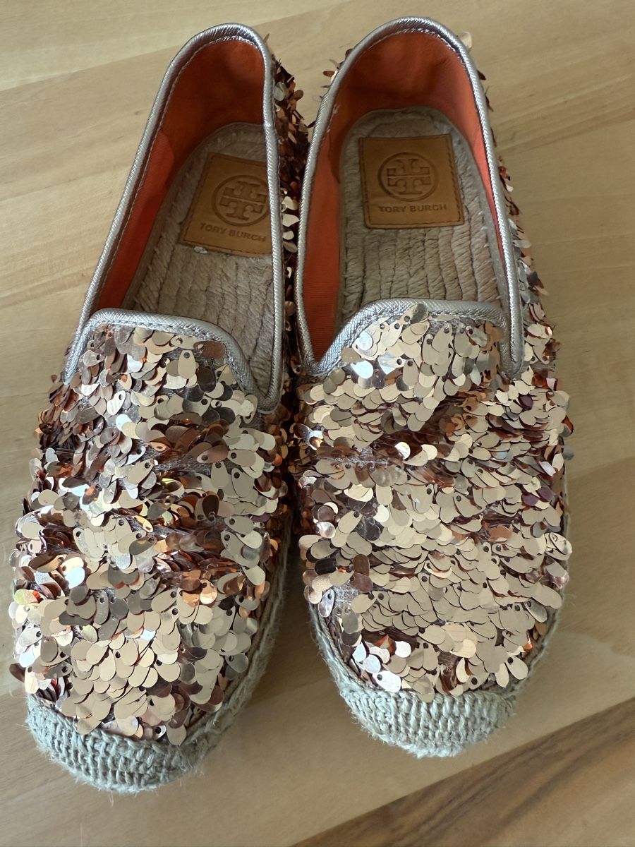 Tory Burch Scarpe da donna: Tory Burch Espadrilles, Gr. 37, paillettenbesetzt – Usato da Mettmenstetten venduto da _4_YOU_