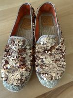 Tory Burch Espadrilles, Gr. 37, paillettenbesetzt