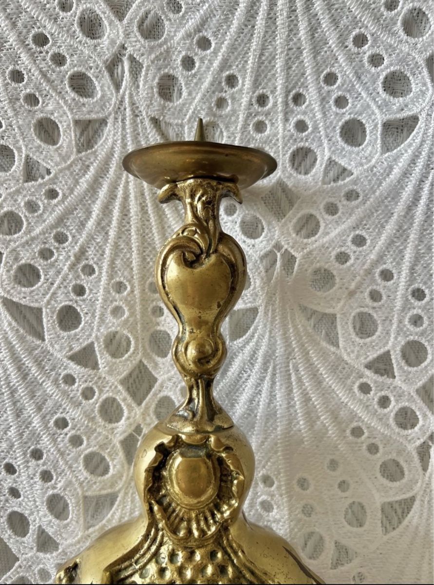 Kerzenständer: Messing Kerzenständer 6cm Dm Barock Stil 1200 Gram – Gebraucht aus Frenkendorf von Only1 4