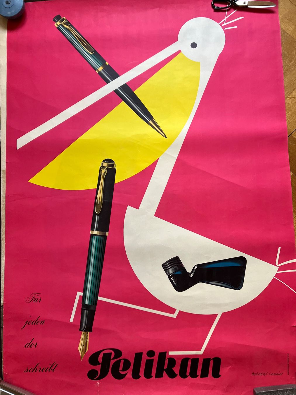 Foto & Immagini: Plakat Pelikan Herbert Leupin – Usato da Basel venduto da papageientulpe