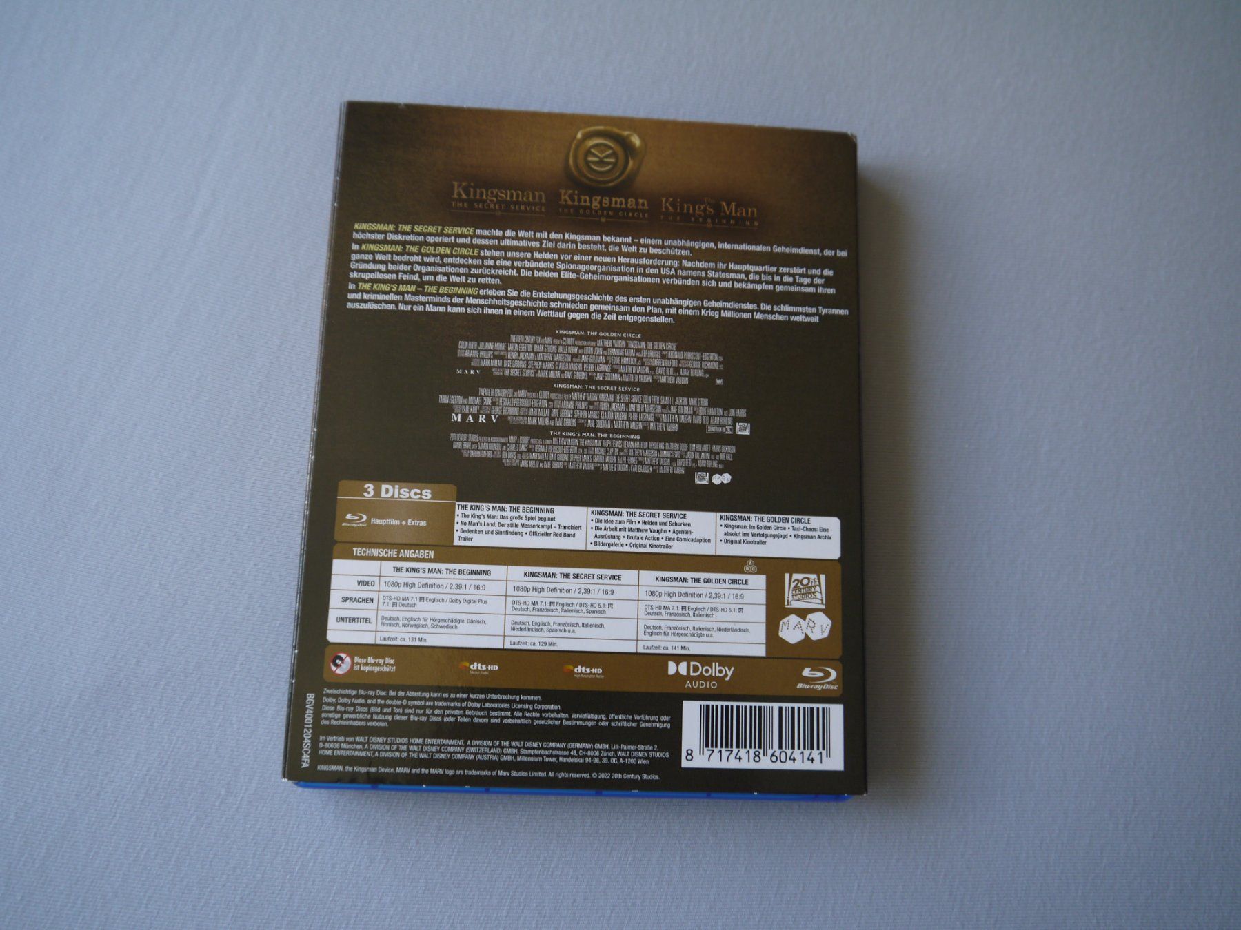 Alle DVDs: The Kingsman Collection 1-3 -  Blu Ray – Gebraucht aus Hagendorn von Blaf 3