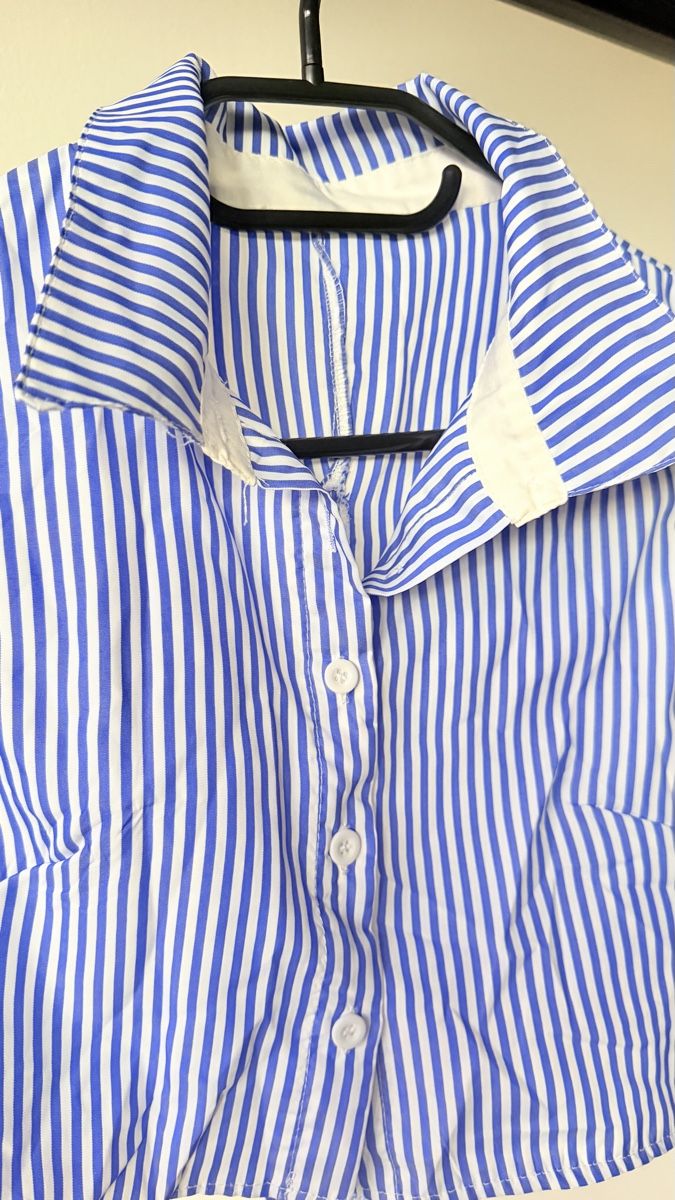 Blusen: Damen Bluse gestreift blau weiss Grösse S – Gebraucht aus Jonen von BMWE369 1