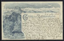 Litho Brienz, Rothhornkulm, Blick zu den