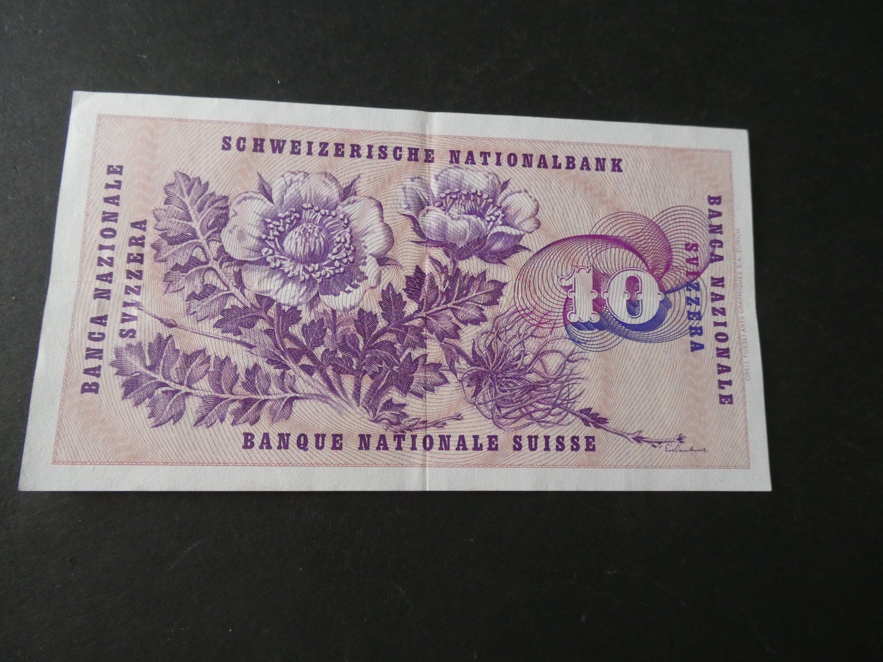 Banconote: Schweiz 1977,  10 Franken – Usato da Hinterforst venduto da Rohusri 1