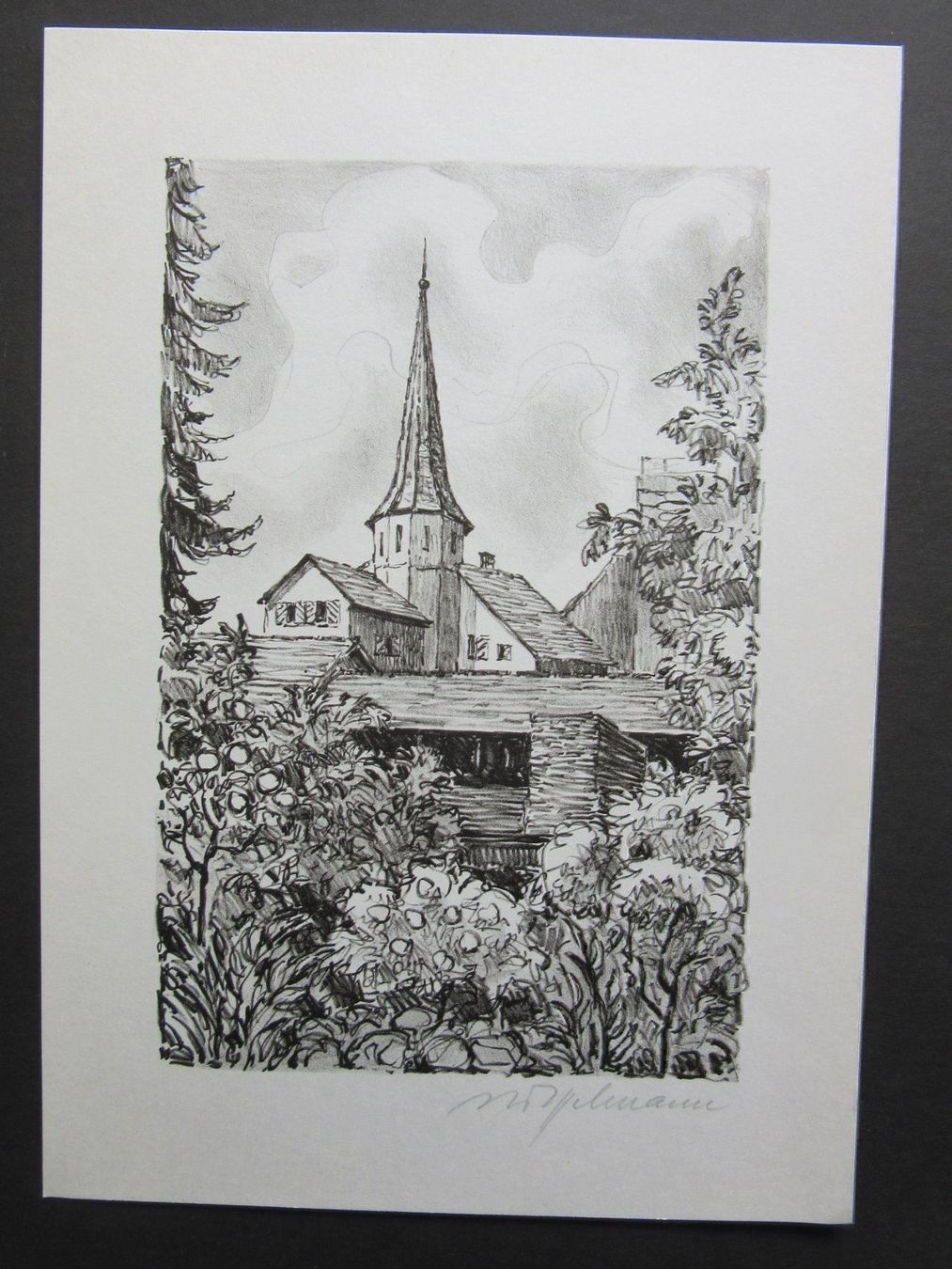 Grafica & Litografie: DIGGELMANN ALEX WALTER LITHOGRAPHIE SIGNIERT – Usato da Gersau venduto da grafik-kunst