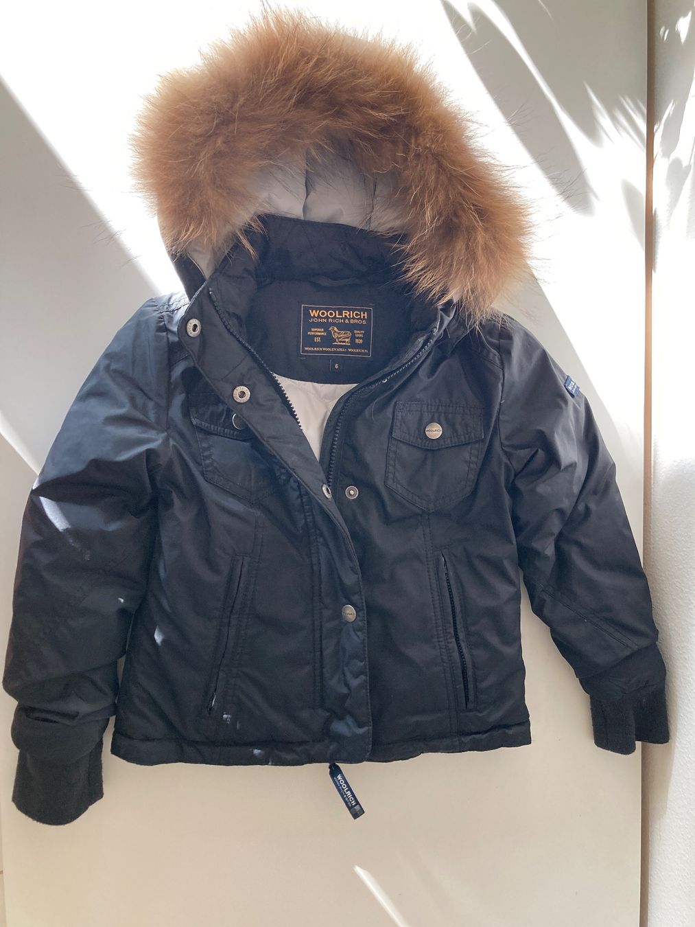 Woolrich Giacche & Cappotti: Woolrich Winterjacke mit Echtfell, Kindergrösse 6 – Usato da Zürich venduto da ms2l
