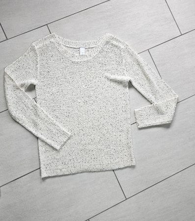 créme-weisser Strickpullover Gr. M