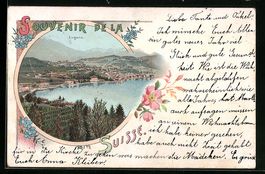 Litho Lugano, Panoramablick auf die Stad