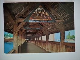 Alte Ansichtskarte: Luzern, Kapellbrücke, Top Zustand! (54)