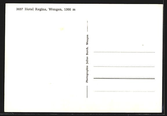 Cartoline postali: AK Wengen, Das Hotel Regina – Usato da Berlin venduto da bartko-reher 1