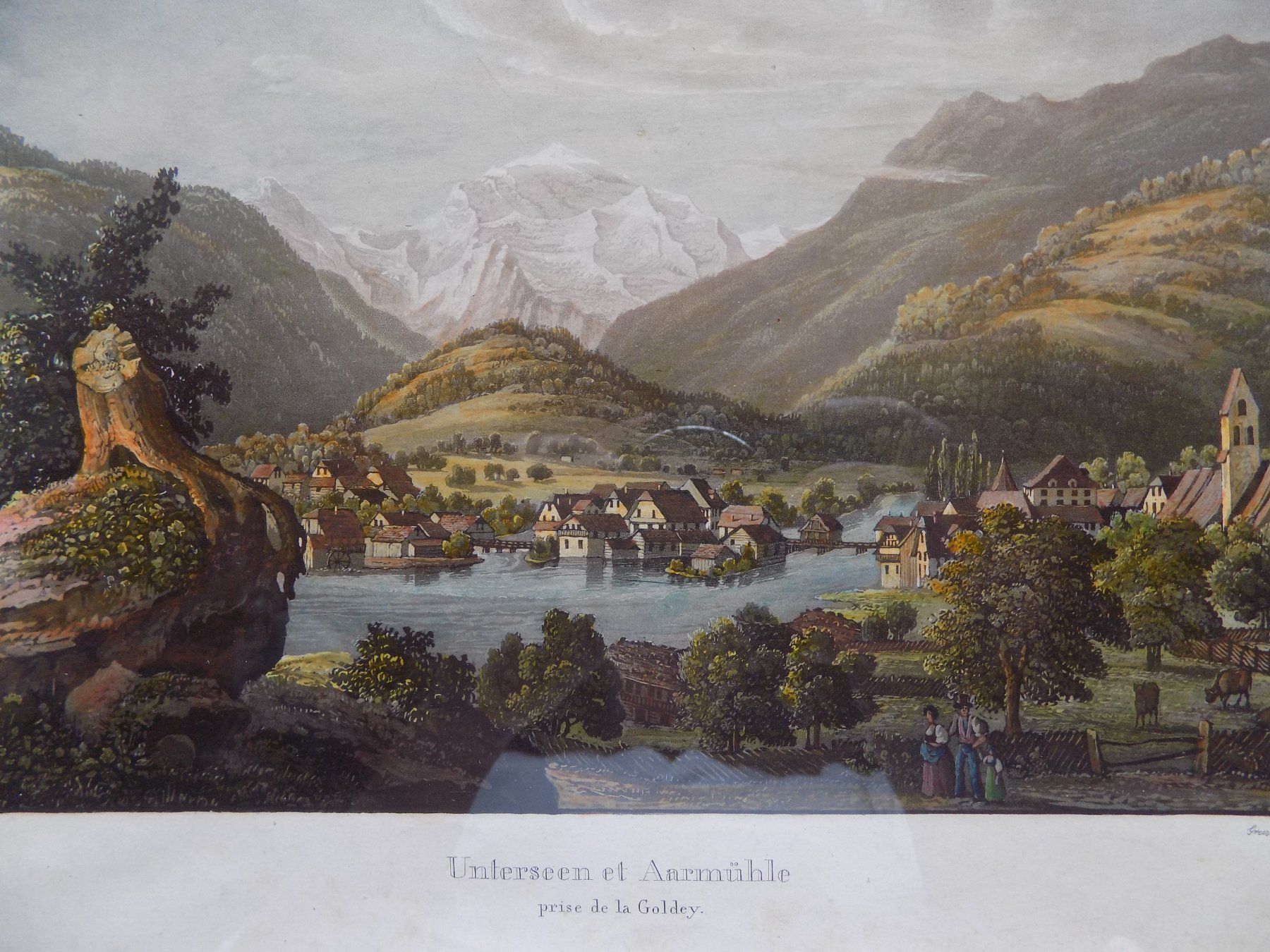 Incisioni: Unterseen Interlaken herrliches Kolorit – Usato da Risch venduto da Rischli15 1