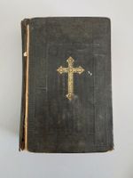 Antike Bibel 1905 - Frakturschrift - Leder geprägt